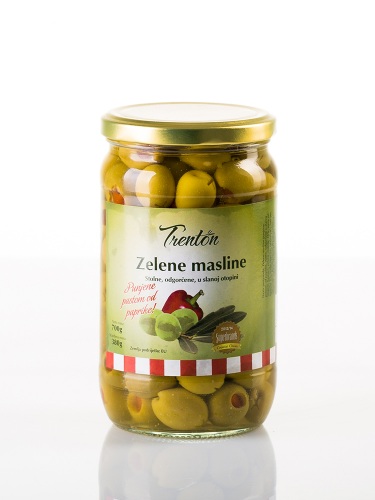 Grüne Oliven mit Paprikapaste 700g